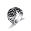 New Vintage Stainless Steel Man Design Compass Finger Ring