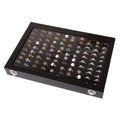 Clear View Glass Lid Black 100 Slots Rings Storage Organizer Case Boxes