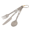 Fork and Spoon Travel Set Pure Titanium Knife Fork and Spoon 3 Pcs Set Outdoor Cutlery Set Camping Tool