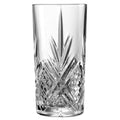 12oz/350ml Sustainable Classic Hiball Glasses with Cut Glass Design Transparent Crystal Conical Shape