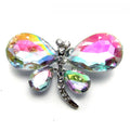 Colorful  Rhinestone Crystal Brooch Pin Rhinestone Butterfly Brooch Cheap Wedding Brooches
