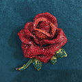 Jachon Rose Brooch Vintage Rhinestone Flower Brooch Personalized Corsage Accessories