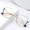 Ready Stock Square Metal Women Glasses Frame Anti Blue Ray Computer Eyeglasses Frame Prescription Optical Frame Spectacles