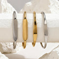 Fashion Blank Engraveable Jewelry 18K Gold Plated Stainless Steel Diy Laser Customize Open Bangle Bracelet for Women Men Party