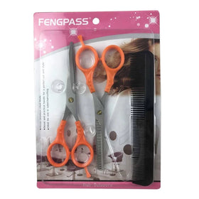 Stainless Steel Barber Scissors Plastic Handle Household Hairdressing Scissors