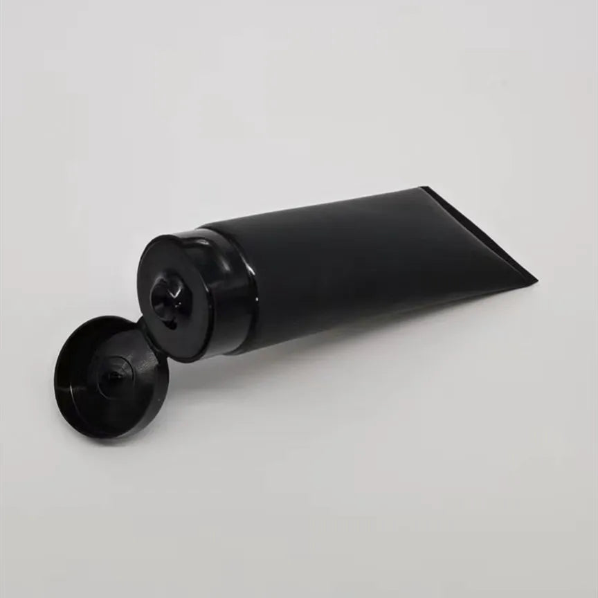 Wholesale 50g100ml Black Facial Cleanser Tube Plastic Men Cosmetic Packaging Empty Bottle Tube Cleanser and Mouss Bottle