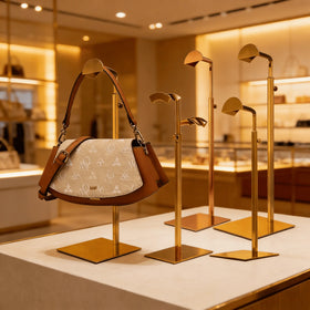 Stainless steel bag hanging rack display stand specialty store bag rack mall clothing display export-quality