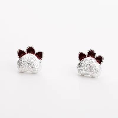 Real 925 Sterling Silver Print Earrings for Women Girls Gift Hot Fashion Sterling-silver-jewelry Women Earrings