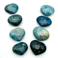 Sale Cheap Quality Natural Blue Gemstone Crystal Heart Palm Stone Blue Apatite Heart