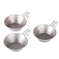 Camping Accessories Titanium Sierra Cup Outdoor Camping Bowl Picnic Portable with Folding Handle Tableware Camping Bowl