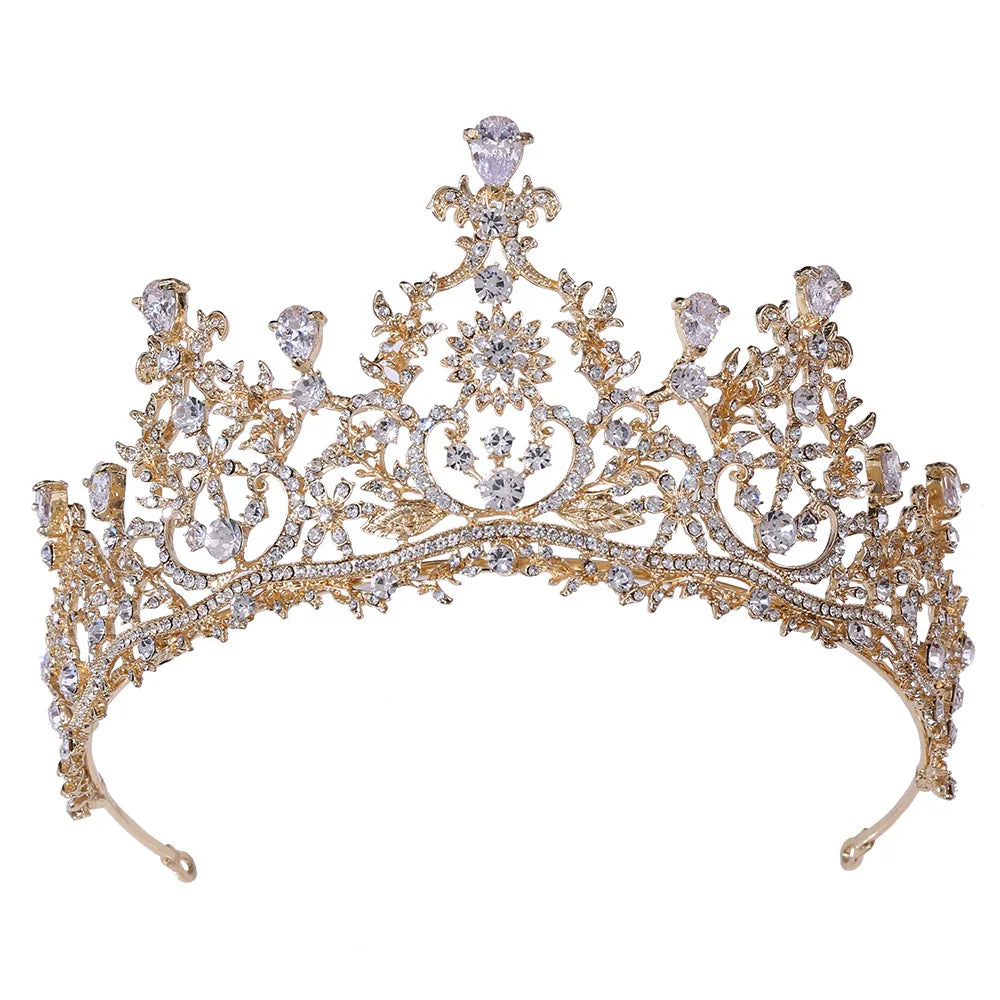 New Design Zircon Bride Tiaras and Crowns Wedding Hair Accessories Crystal Rhinestone Wedding Crown