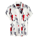 2026 Men's Ink Painting Print Shirt Plus Size Casual Lapel Short Sleeve Clothes Hawaiian Beach Fashion Men's Shirt