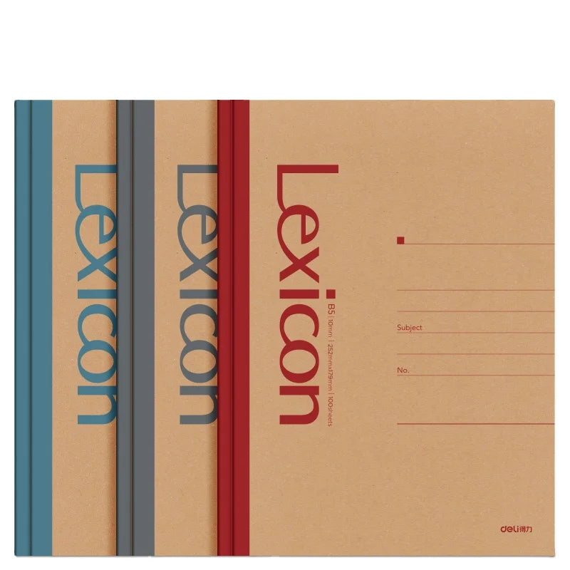 Deli 23215 Office Wireless Binding Book B5 100 Sheets Students Write Smooth Letter Pattern Notebook 72pcs Per Carton Set