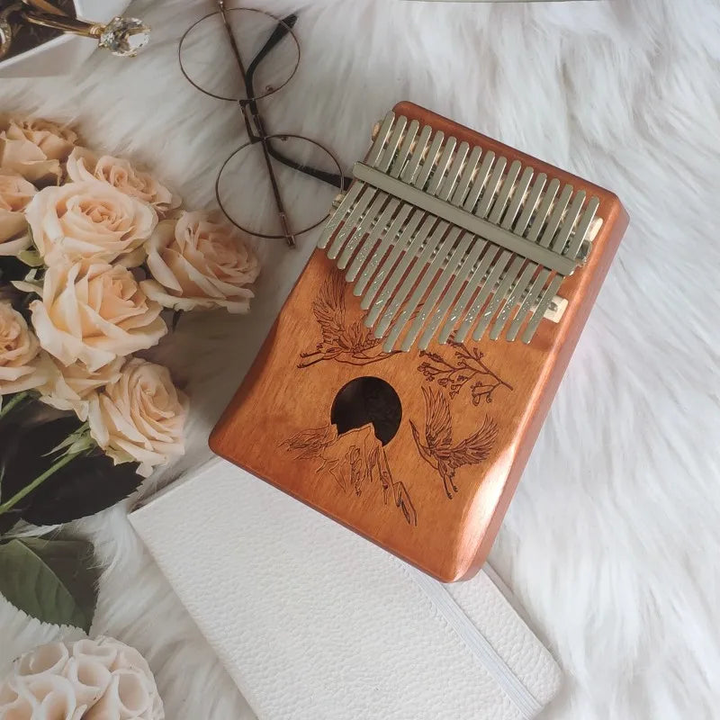 17keys Double Layers Plate Wood Thumb Piano Kalimba-Model KA01 20x16x6.5cm Combo Set 6 Pieces