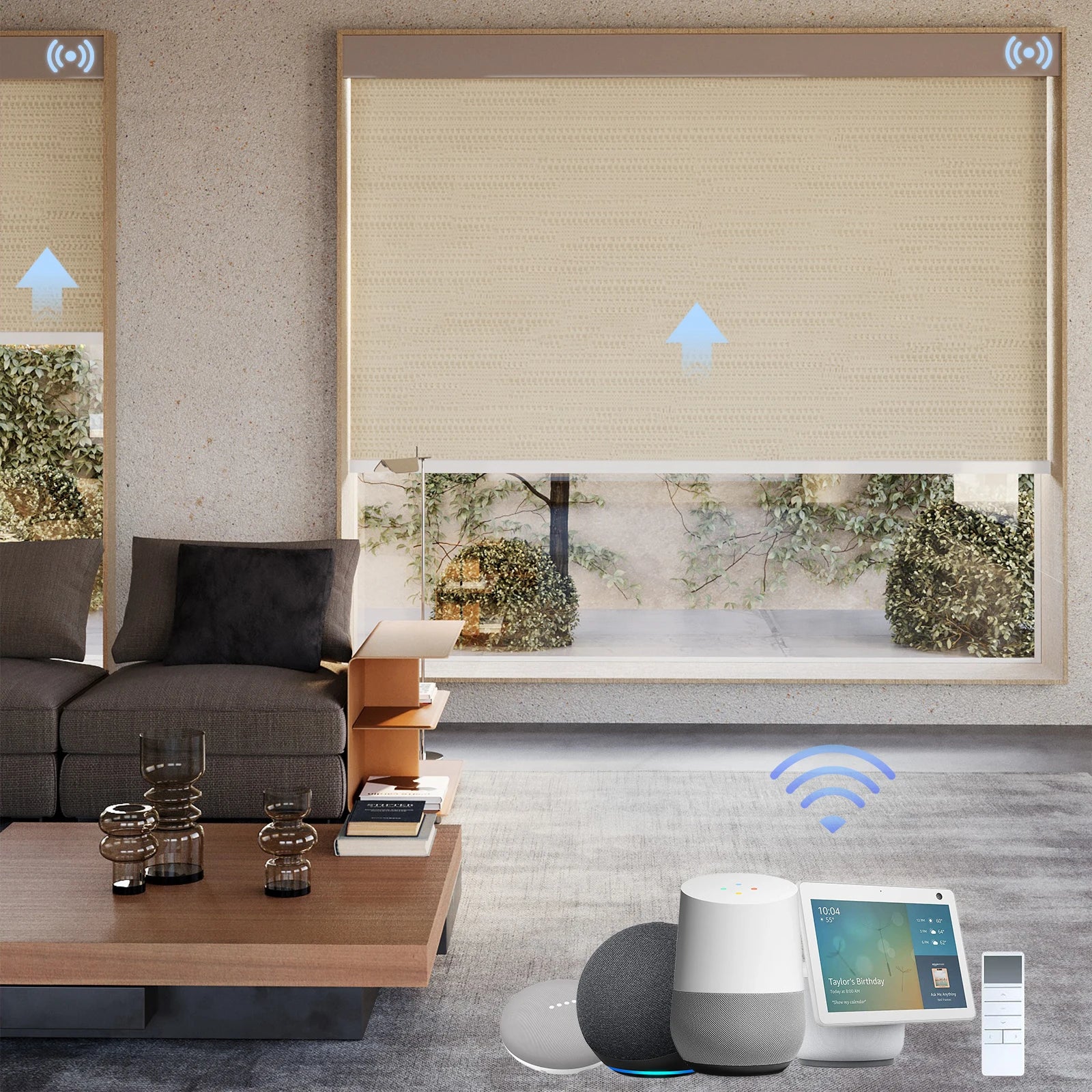 Water Proof and Flame Retardant Fabric Smart Control With Remote  Motorized Roller Blinds for Room