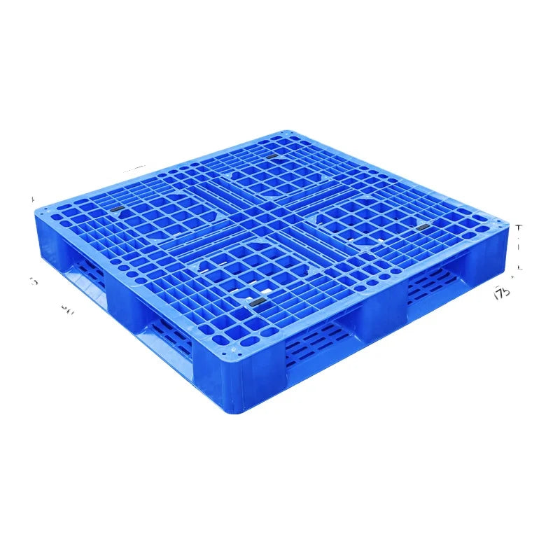 1000*1000*150MM Slip Sheet Style Cheap Single Faced 4-Way Stackable Pallet Racking System Clean Mesh Six Runners Plastic Pallet