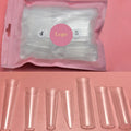 500Pcs Pink Bag No C Curve Coffin XXL Long Straight ABS Nail Supplies Salon Private Label Clear Extra Long 3XL Square Nail Tips