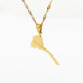 Minimalist Small Eritrea Map Chain Gold Plated African Culture Jewelry Perfect Gift for Him Her Mom Dad Birthday Giftelry