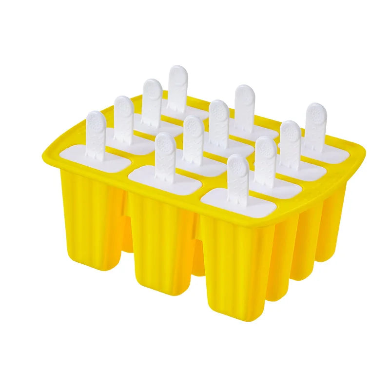 Reusable DIY Fun 4 6 12 Cavities Food Grade Silicone Pop Ice Mold Silicone Popsicle Mold for Home Ice Cream Making