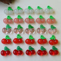 Mini 20mm 3D Red Pink Fruit Cherry Charm Colorful Acrylic Pendant for Plastic3d Cherry Charm DIY Jewelry Making Accessories