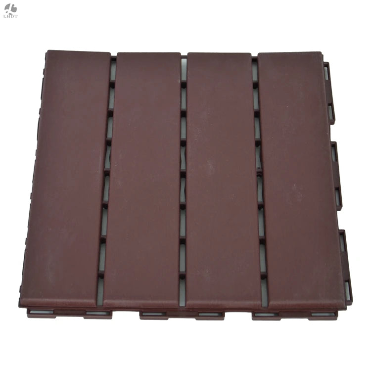 Patio Floor Decking Tiles for Porch Poolside Balcony Backyard Flooring Water Resistant  Tiles  in Gray