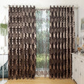 XinLan Luxury Curtain Set Hotel Room Office Indoor Woven Jacquard Window Curtain