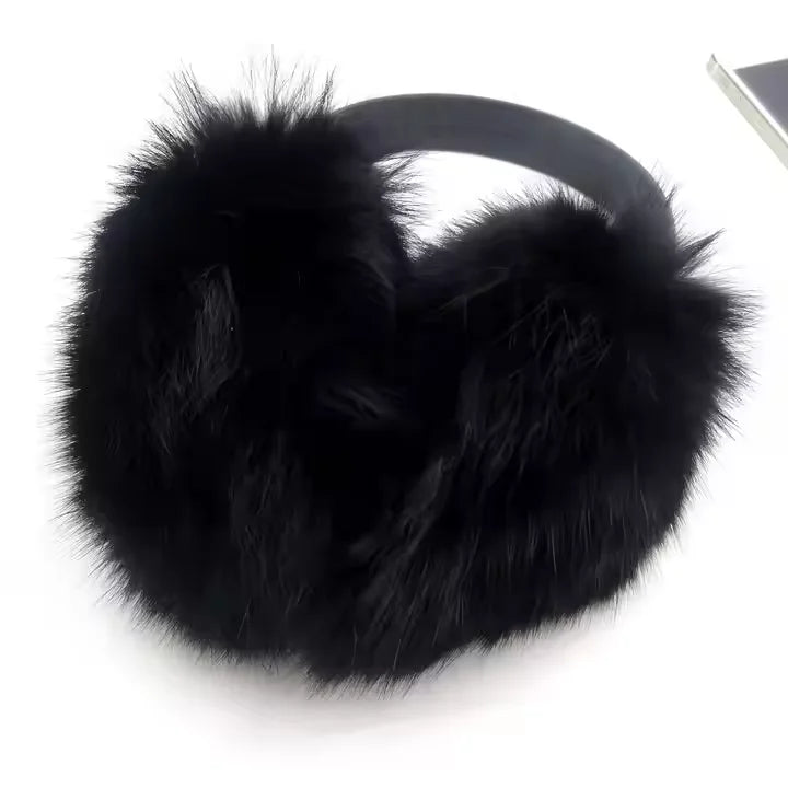 Sample Support Rex Rabbit Fur Earmuffs Winter Ear Muffs  Lovely Warm Windproof Plush Ear Cover Earmuffs With Student Riding Warm