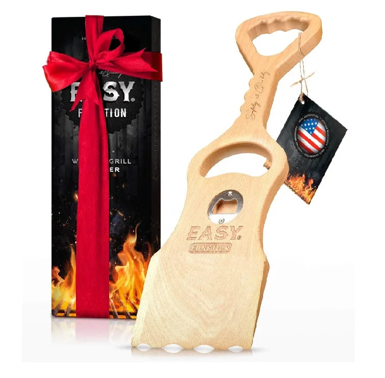 Wooden Alternative for A BBQ Grill Brush Natural Beech Hardwood Grill Scraper