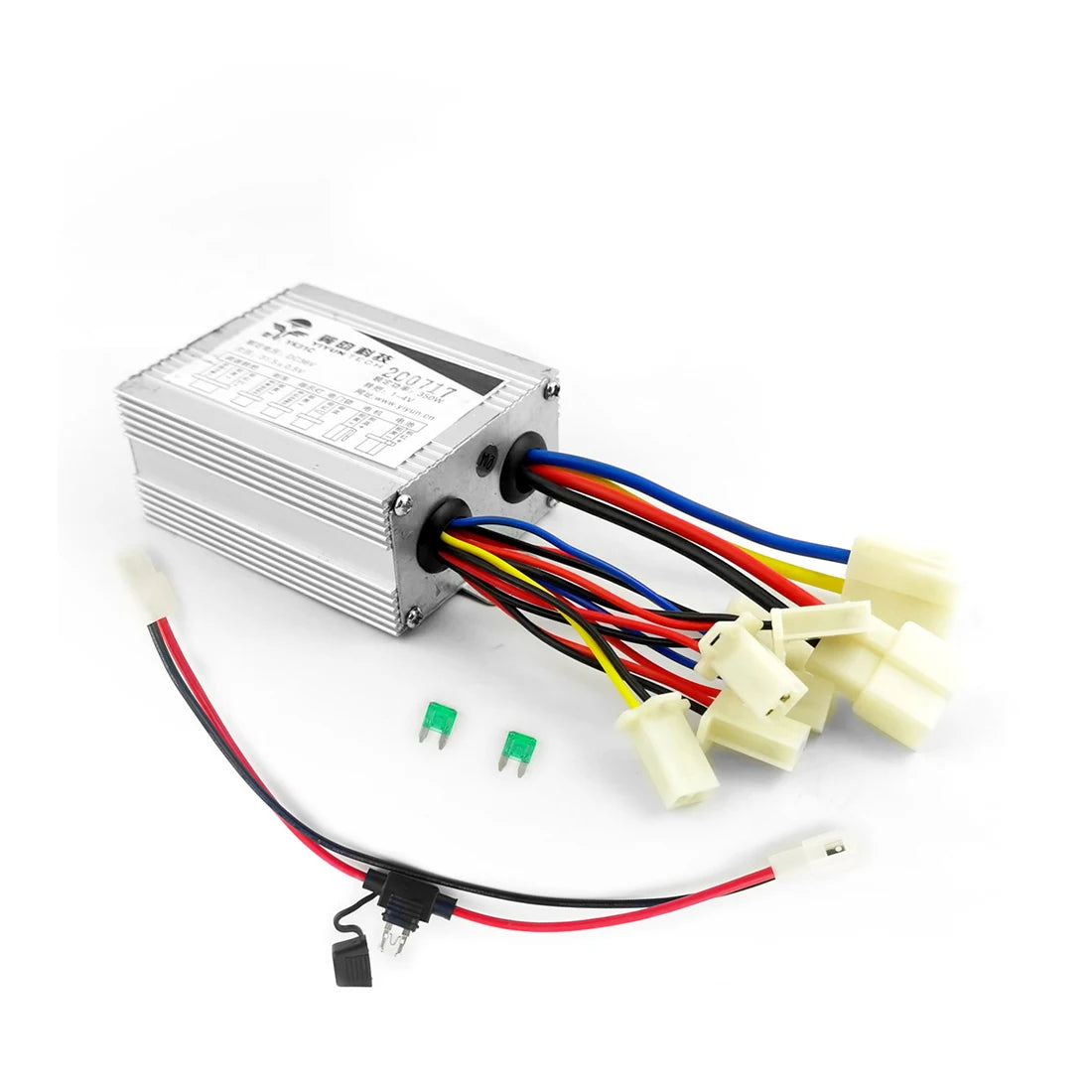 Aluminum 350W Electric Bicycle Brushed Motor Controller with Fuse