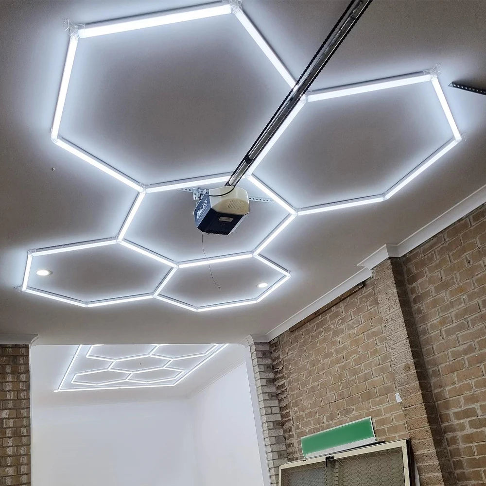 Wholesale Gym Light Ceiling Hexagon Garage Lights Adjustable Brightest Hexagon Light