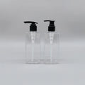 250ml PET Plastic Bottle Square Shape with PP Cap for Lotion & Face Cream Screen Printing Cosmetic Skin Care Packaging