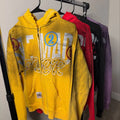 US Free Tax Streetwear Sun Faded Two-tone Acid Wash Crystal Hoodie Hoodie Hooded Bling Sweatshirt with Pockets Zip up Hoodie