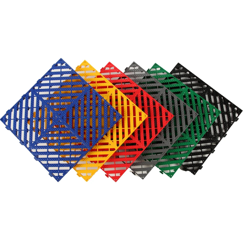 20mm Heavy Duty Interlocking Plastic Floor Tiles Wear Resistant PP Garage & Car Wash Flooring for Supermarkets and Hospitals