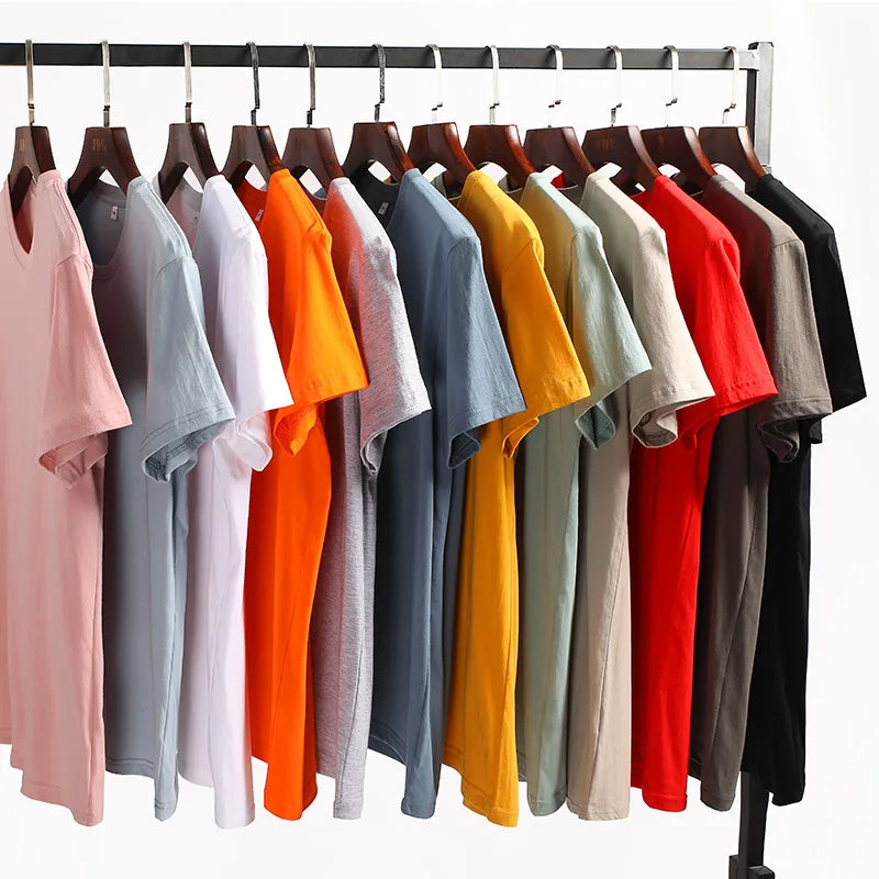 Wholesale 100% Cotton t Shirt Loose Blank Print Plus Size T-shirt Graphics Custom Printed LOGO Tall Big Men's T-shirts