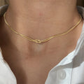 HOVANCI Gold Plated Jewelry Waterproof and Tarnish Free Supplier Snake Chain Necklace 316L Stainless Steel Fashion Jewelry