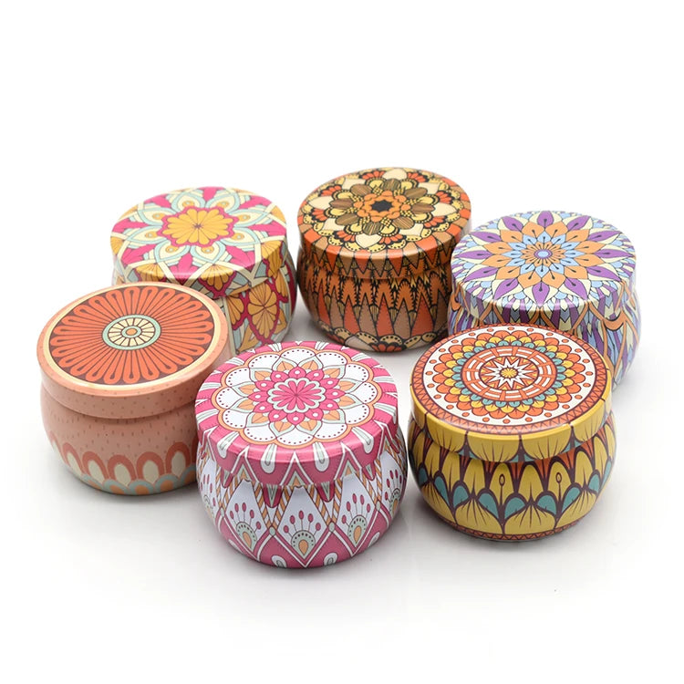Wholesale Custom Round Decorative Gift Empty Tin Jar Bulk Candle Tin Containers for Making Candles