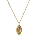 Best Selling Gold Plated Sterling Silver Oval Agate Pendant Necklace S925 Sterling Silver Natural Agate Necklace for Party