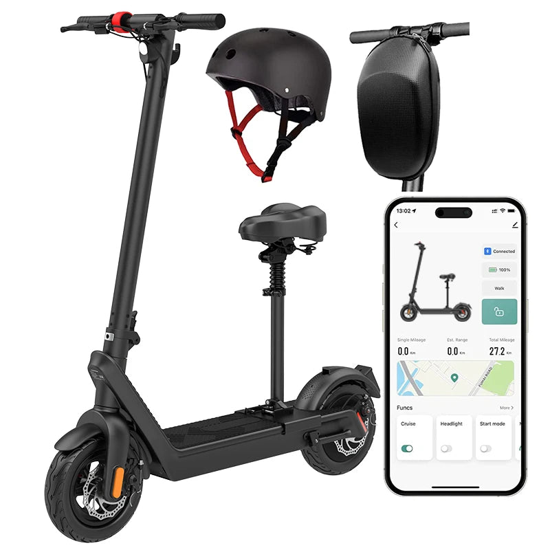 2026 Cheap 500W Motor Long Distance Escooter 10-inch 2 Wheel Adjustable Height Powerful Electric Skateboard Scooter for Sale Tur