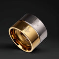 Wholesale Simple Flat Surface Stainless Steel and Titanium Steel Masonic Couple Rings Cross-Border Popular Hand Jewelry
