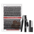 Wholesale Custom Logo Mink Wispy Cluster Lashes Kit Mix 8-16mm Individual Eyelashes DIY Lash Extension Kit MegaBDM
