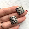 China Golden Supplier Laser Luxury Checked Masonic Design Wholesale Price Engagement Checkered Cufflinks