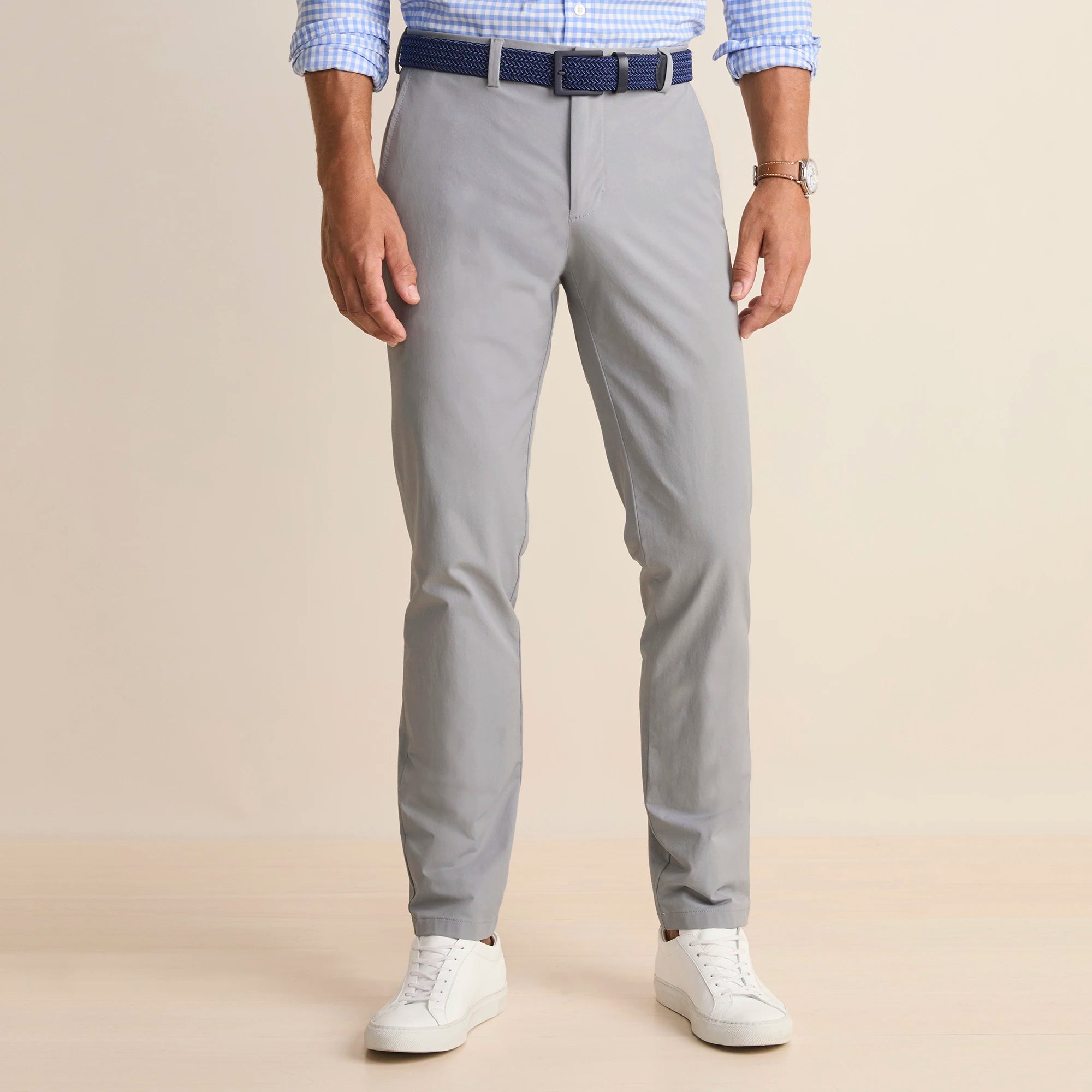Men's Regular Fit Stretch Golf  Pants Moisture Wicking Flat Front Pants With Pockets