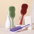 Accept Custom Logo Professional Plastic Detangling Hairbrushes Salon Green Hair Brush Scalp Massage Comb Set for Women