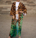 STOCK 10Colors Print Bathrobe Turkish Cardigan Ties Belt Dressing Gown Beach Kimono ONE SIZE
