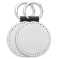 2025 Sublimation Products Double Sided PU Leather Round Keychains Sublimation Blanks