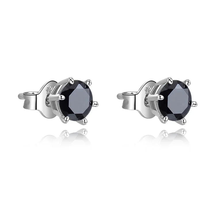 Popular Real Stone Boutique Jewelry 925 Sterling Silver Simple Fashion Ball Earrings