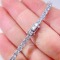 Zuanfa Jewelry Pass Diamond Tester Classic Design Hot Sell 3mm 10k White Gold Moissanite Tennis Bracelet