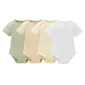 Wholesale Organic Cotton Short Sleeve Snap Button Lap Shoulder Baby Short Rompers Baby Bodysuit