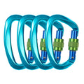 CLIWIZ Wholesale Ultra-Light 4PCS Snap Hook 7075 Aviation Aluminum Carabiner 25kN Hook Spring Electrolytic Finish for Outdoor