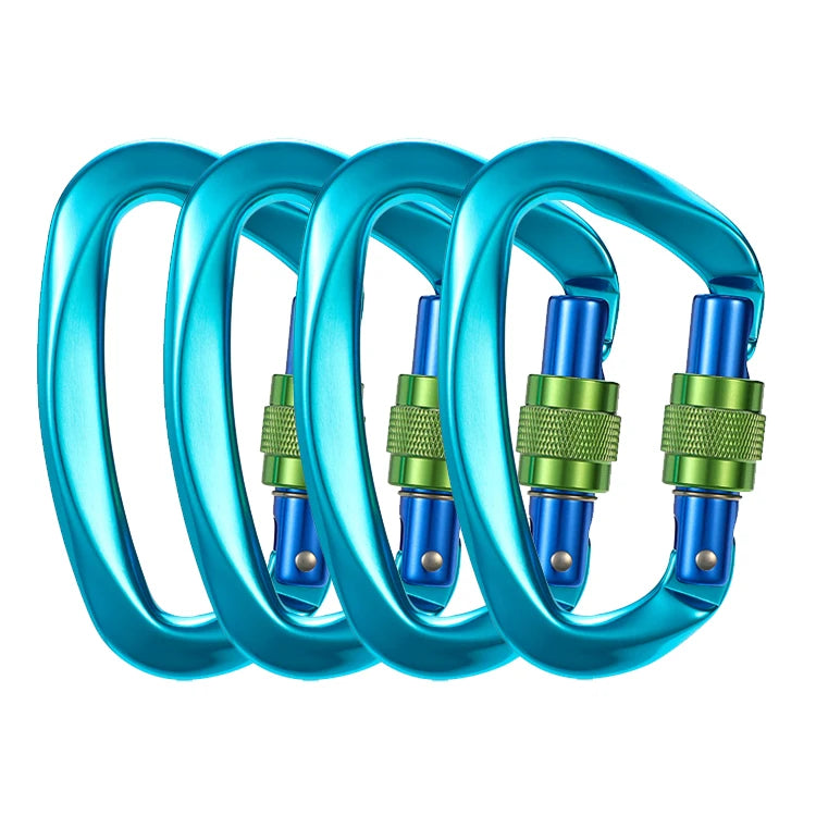 CLIWIZ Wholesale Ultra-Light 4PCS Snap Hook 7075 Aviation Aluminum Carabiner 25kN Hook Spring Electrolytic Finish for Outdoor